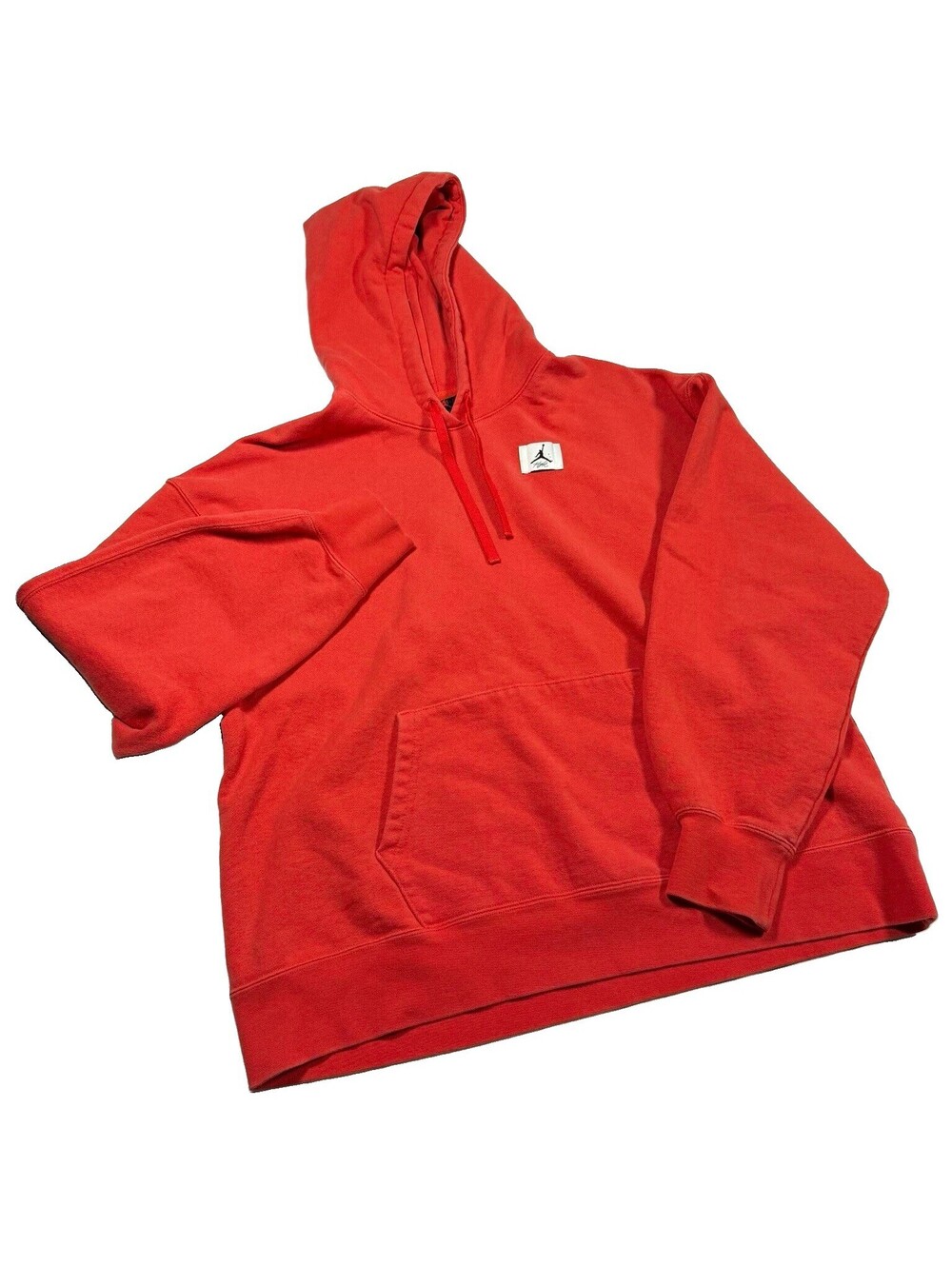 Jordan Jumpman Flight Hoodie Oversized Small Red/Orange Pullover